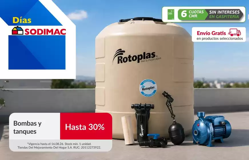 Catálogo Sodimac en Ancon | Ofertas especiales atractivas para todos | 2026-08-11T00:00:00.000Z - 2026-08-16T00:00:00.000Z