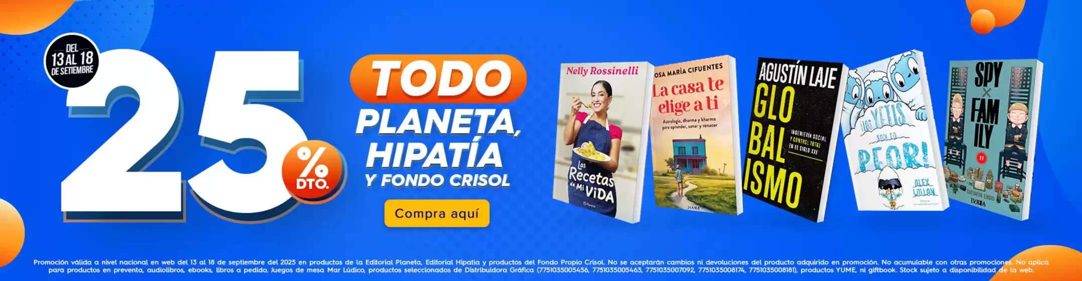 Catálogo Crisol | Todo planeta hipatia | 2025-09-16T00:00:00.000Z - 2025-09-18T00:00:00.000Z