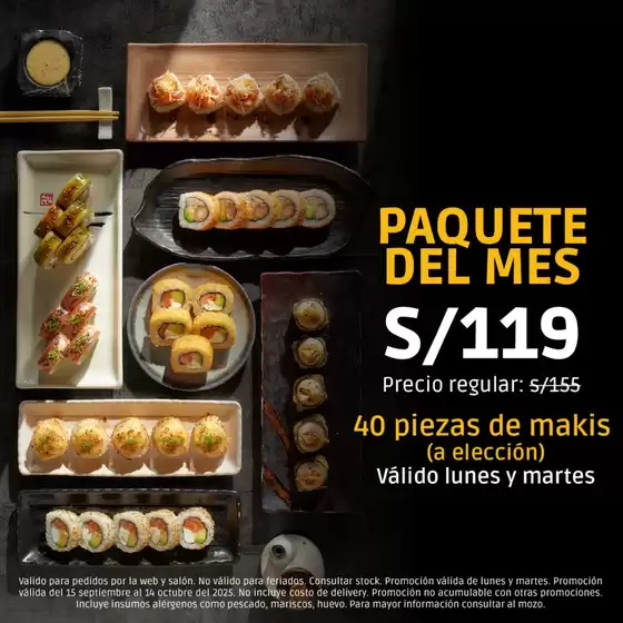 Catálogo Edo Sushi Bar | Paquete del mes  | 2025-09-16T00:00:00.000Z - 2025-10-14T00:00:00.000Z