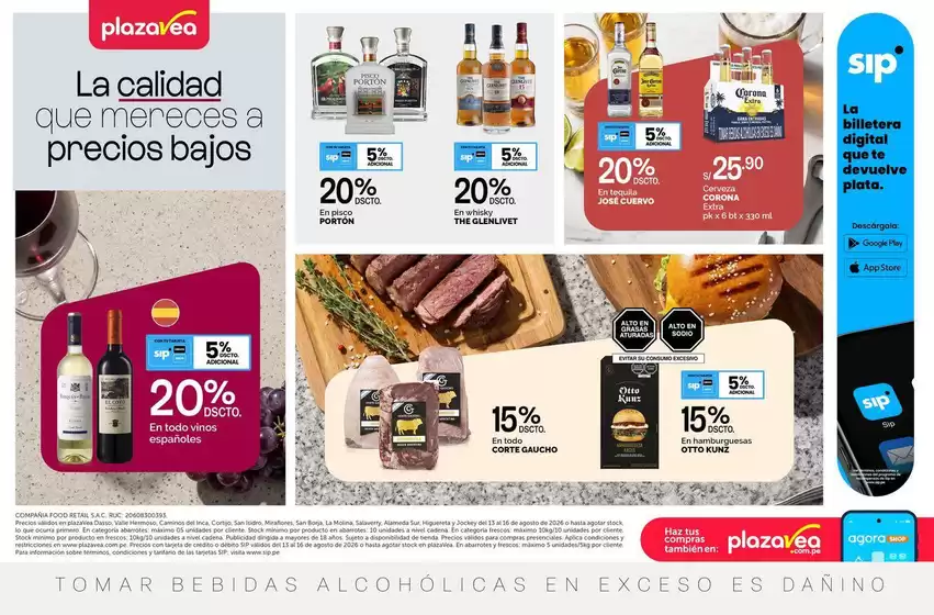 Catálogo Plaza Vea | AVISO TIENDAS SELECCIONADAS 2 | 2026-08-13T00:00:00.000Z - 2026-08-16T00:00:00.000Z