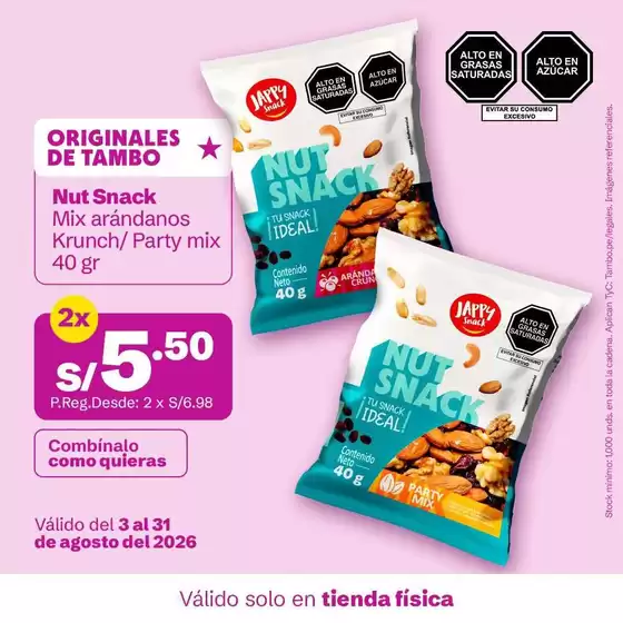 Catálogo Tambo | Ofertas para cazadores de gangas | 2026-08-03T00:00:00.000Z - 2026-08-31T00:00:00.000Z