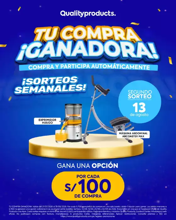 Catálogo Quality Products | Tu compra ganadora | 2026-08-13T00:00:00.000Z - 2026-08-31T00:00:00.000Z