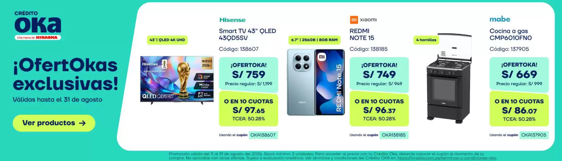 Catálogo Hiraoka | Ofertokas exclusivas! | 2026-08-18T00:00:00.000Z - 2026-08-31T00:00:00.000Z