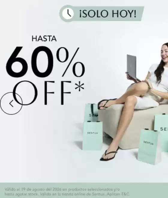 Catálogo Sentua | Solo hoy | 2026-08-19T00:00:00.000Z - 2026-08-19T00:00:00.000Z