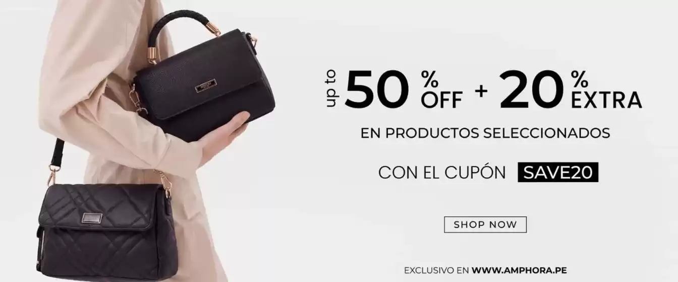 Catálogo Amphora | Up to 50%off + 20%off extra | 2026-08-21T00:00:00.000Z - 2026-08-31T00:00:00.000Z