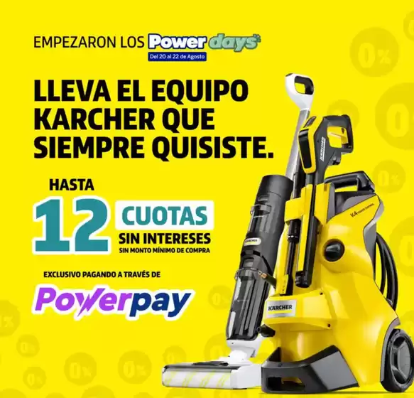 Catálogo Karcher | Empezaron los power days | 2026-08-21T00:00:00.000Z - 2026-08-22T00:00:00.000Z