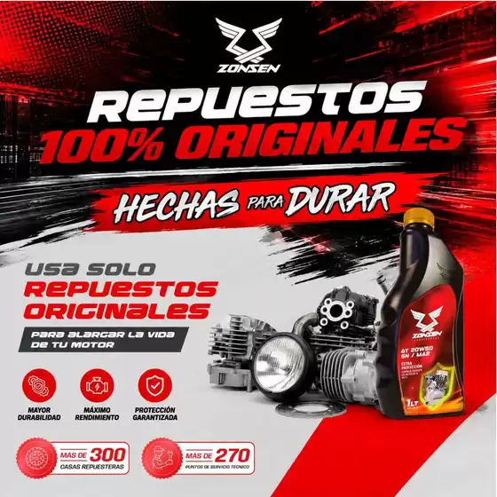 Catálogo Zongshen | Grandes descuentos en productos seleccionados | 2026-08-22T00:00:00.000Z - 2026-09-05T00:00:00.000Z