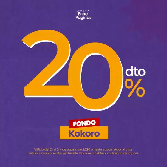 Catálogo Entre Páginas | 20%dto fondo | 2026-08-24T00:00:00.000Z - 2026-08-24T00:00:00.000Z