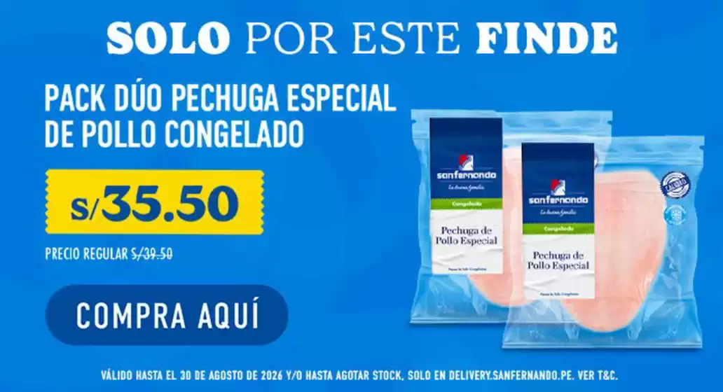 Catálogo San Fernando | Solo por este finde | 2026-08-24T00:00:00.000Z - 2026-08-30T00:00:00.000Z