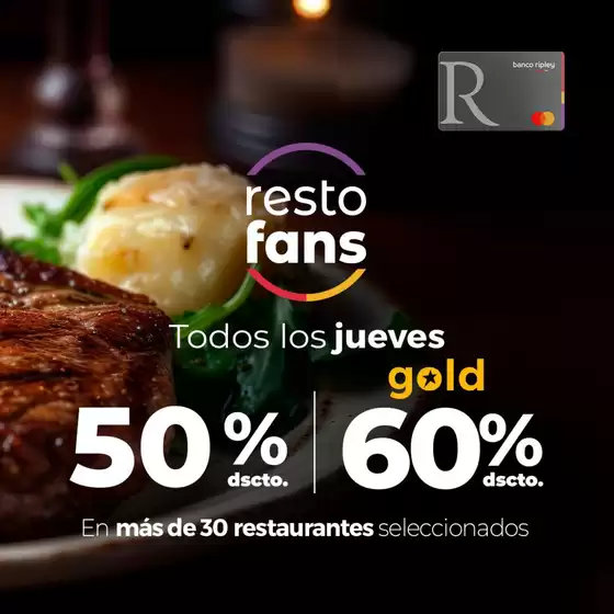 Catálogo Banco Ripley | Resto Fans todos los jueves  | 2025-09-17T00:00:00.000Z - 2025-09-30T00:00:00.000Z