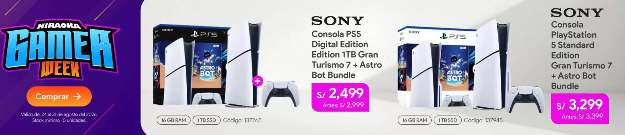 Catálogo Hiraoka | Gamer Week | 2026-08-26T00:00:00.000Z - 2026-08-31T00:00:00.000Z