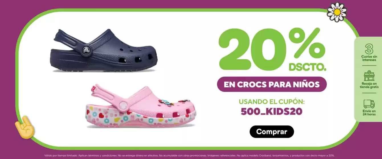 Catálogo Crocs | 20%dscto | 2026-08-26T00:00:00.000Z - 2026-09-19T00:00:00.000Z