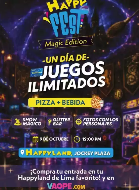 Catálogo Happyland | Juegos ilimitados | 2026-08-28T00:00:00.000Z - 2026-10-09T00:00:00.000Z