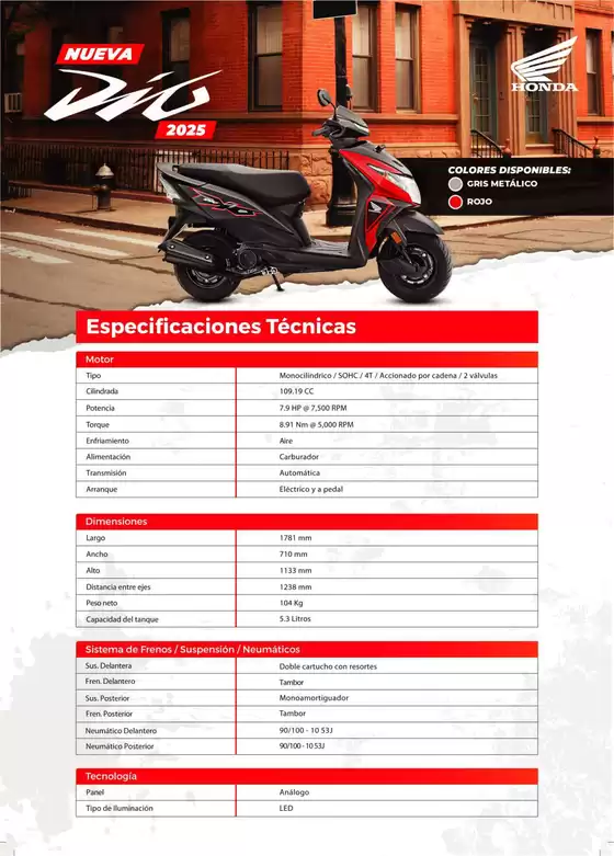 Catálogo Honda en Recuay | Honda DIO | 2026-09-02T00:00:00.000Z - 2026-09-16T00:00:00.000Z