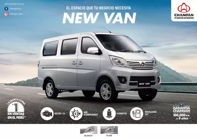 Catálogo Derco | Changan New VAN 1.2L 8 Asientos 2025 | 2026-09-07T00:00:00.000Z - 2026-09-21T00:00:00.000Z