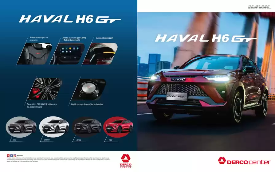 Catálogo Derco | Haval Haval H6 GT H6 GT 2.0 4X2 AT SUPREME PLUS 2024 | 2026-09-07T00:00:00.000Z - 2026-09-21T00:00:00.000Z