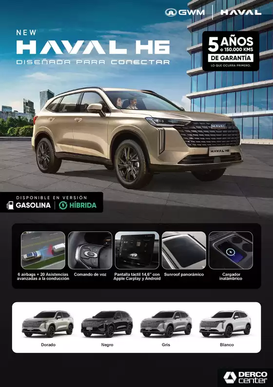 Catálogo Derco | Haval New Haval H6 HAVAL H6 2.0T DCT SUPREME 4X2 2026 | 2026-09-07T00:00:00.000Z - 2026-09-21T00:00:00.000Z