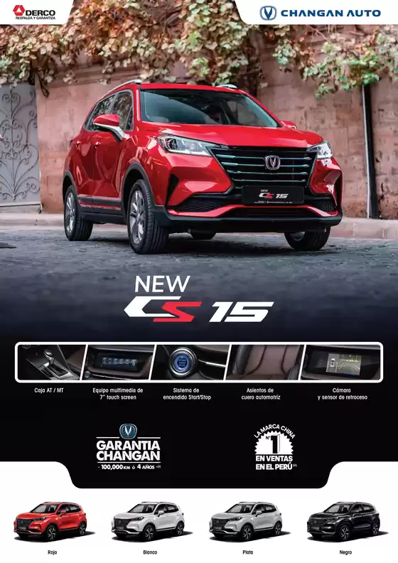 Catálogo Derco en Juliaca | Changan CS15 CONFORT 1.5L MT 4X2 2025 | 2026-09-07T00:00:00.000Z - 2026-09-21T00:00:00.000Z