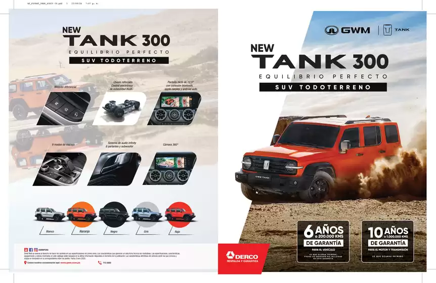 Catálogo Derco en Juliaca | Haval Tank 300 TANK 300 2027 | 2026-09-07T00:00:00.000Z - 2026-09-21T00:00:00.000Z