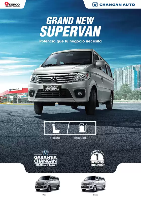 Catálogo Derco en Juliaca | Changan Grand SUPERVAN 1.5L 11 Asientos con AC 2025 | 2026-09-07T00:00:00.000Z - 2026-09-21T00:00:00.000Z