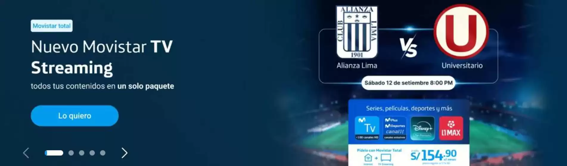 Catálogo Movistar en Cusco | Nuevo movistar TV streaming | 2026-09-08T00:00:00.000Z - 2026-09-12T00:00:00.000Z