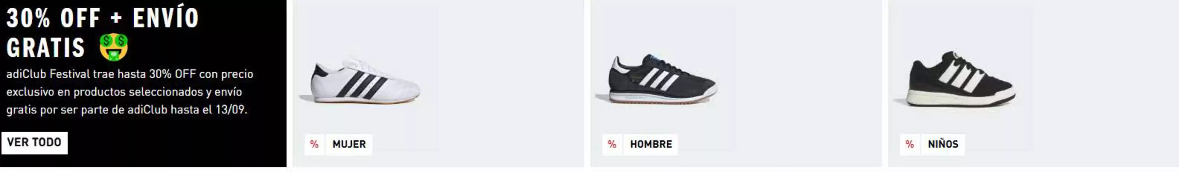 Catálogo ADIDAS | 30%off +envio gratis | 2026-09-08T00:00:00.000Z - 2026-09-30T00:00:00.000Z