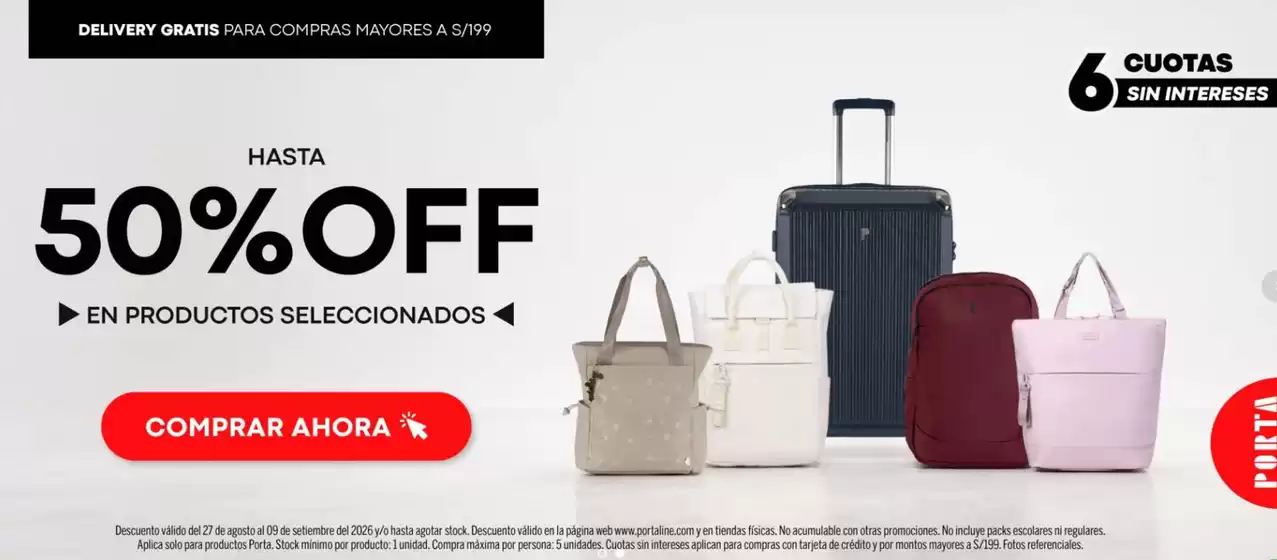 Catálogo Porta | Hasta 50% off | 2026-09-08T00:00:00.000Z - 2026-09-09T00:00:00.000Z