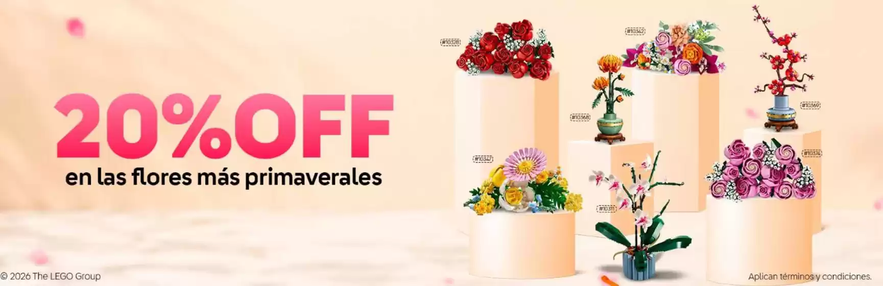 Catálogo LEGO | 20%off en las flores mas primaverales | 2026-09-09T00:00:00.000Z - 2026-10-09T00:00:00.000Z