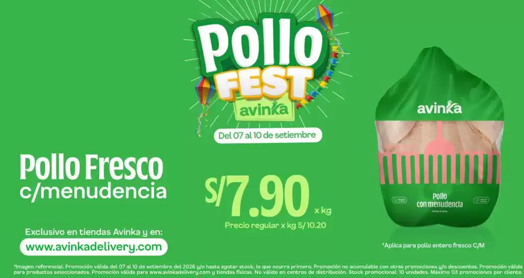 Catálogo Avinka en Cayma | Pollo Fest | 2026-09-09T00:00:00.000Z - 2026-09-10T00:00:00.000Z