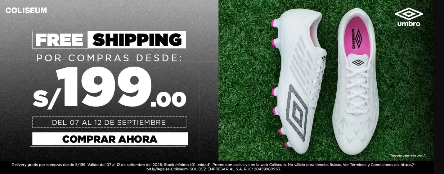 Catálogo Umbro | Free shipping | 2026-09-10T00:00:00.000Z - 2026-09-12T00:00:00.000Z