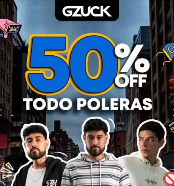 Catálogo Gzuck | 50%off todo poleras | 2026-09-14T00:00:00.000Z - 2026-10-04T00:00:00.000Z