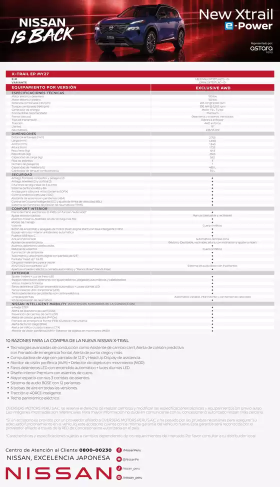 Catálogo Nissan | Nissan xtrail epower | 2026-09-15T00:00:00.000Z - 2026-09-29T00:00:00.000Z
