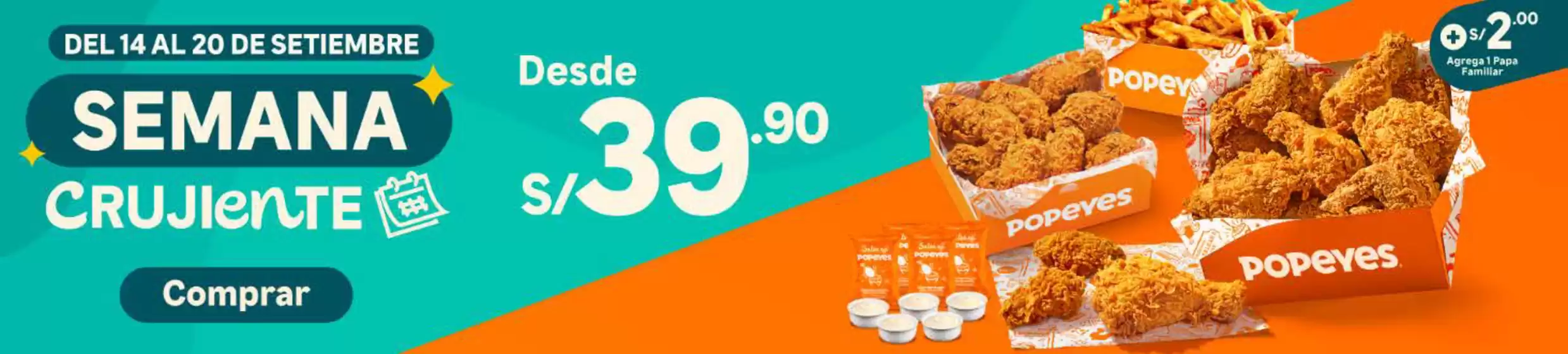 Catálogo Popeyes | Semana crujiente | 2026-09-16T00:00:00.000Z - 2026-09-20T00:00:00.000Z