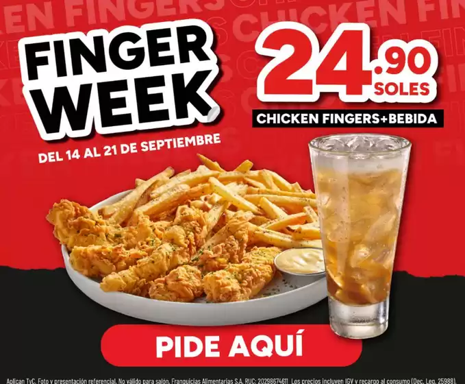 Catálogo TGI Friday's | Finger Week | 2026-09-18T00:00:00.000Z - 2026-09-21T00:00:00.000Z
