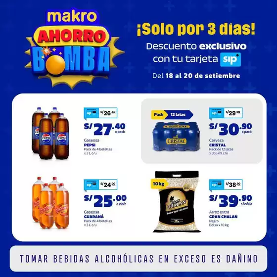 Catálogo Makro | Volante SIP FDS | 2026-09-18T00:00:00.000Z - 2026-09-20T00:00:00.000Z