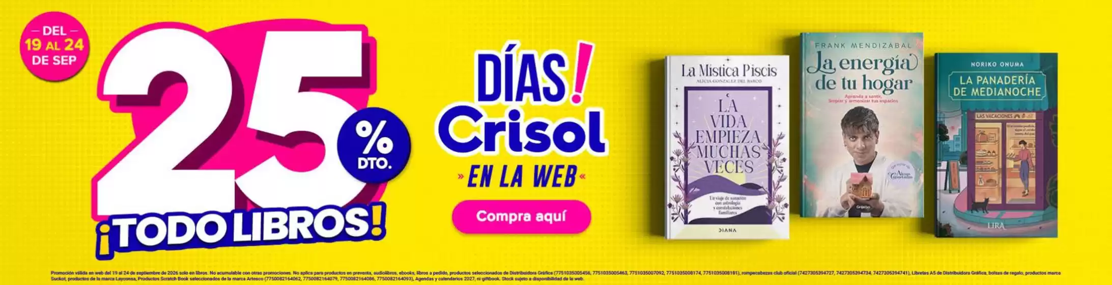 Catálogo Crisol en La Unión | Dias crisol | 2026-09-21T00:00:00.000Z - 2026-09-24T00:00:00.000Z