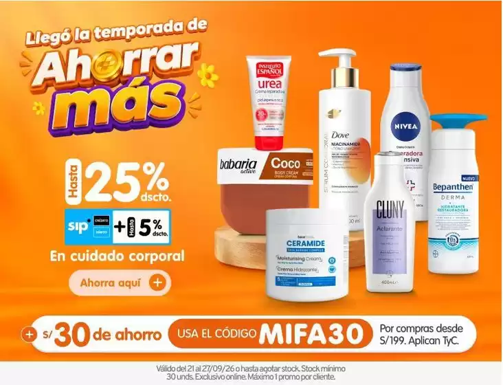Catálogo Mifarma | Excelente oferta para cazadores de gangas | 2026-09-21T00:00:00.000Z - 2026-09-27T00:00:00.000Z