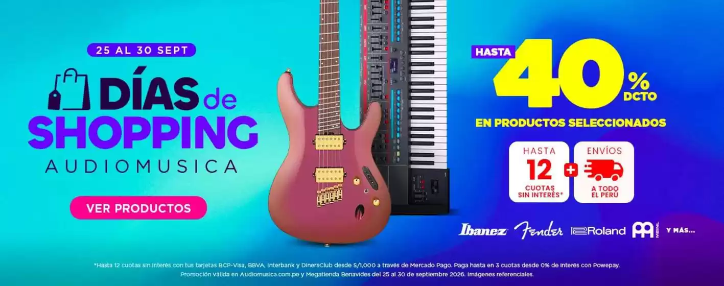 Catálogo Audiomusica | Dias de shopping  | 2026-09-28T00:00:00.000Z - 2026-09-30T00:00:00.000Z