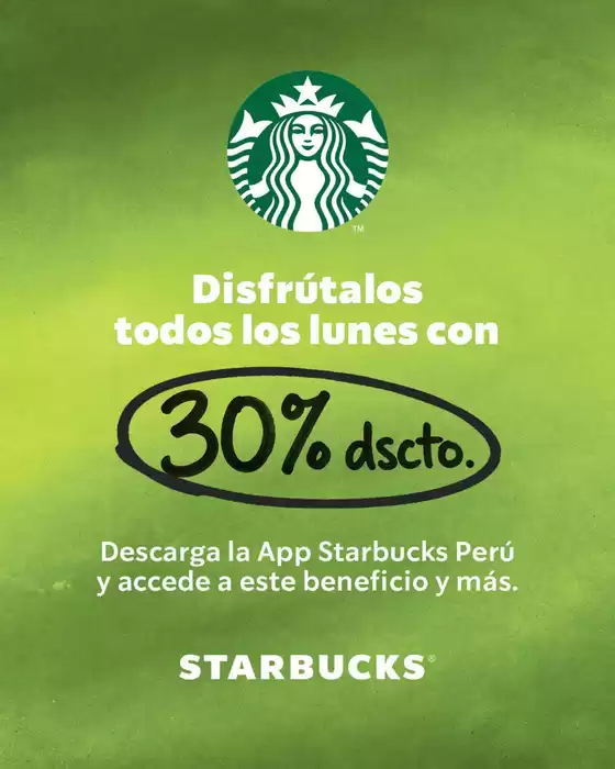 Catálogo Starbucks | Todos los lunes con 30%dscto | 2026-09-29T00:00:00.000Z - 2026-10-26T00:00:00.000Z