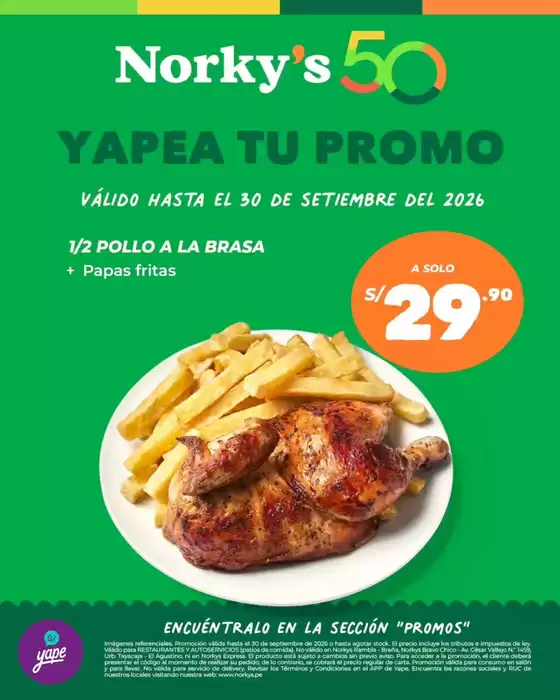 Catálogo Norky's | Yapea tu promo | 2026-09-29T00:00:00.000Z - 2026-09-30T00:00:00.000Z
