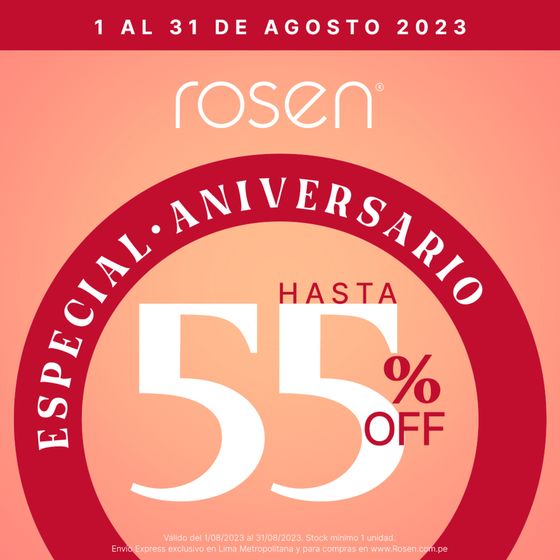 Catálogo Rosen | Rosen aniversario  | 2023-08-28T00:00:00.000Z - 2023-08-31T00:00:00.000Z
