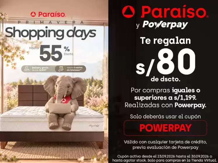 Catálogo Paraiso del Perú | Primavera shopping days | 2026-09-30T00:00:00.000Z - 2026-09-30T00:00:00.000Z