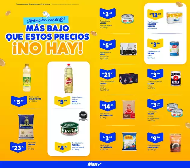 PRECIOS MASS BAJOS