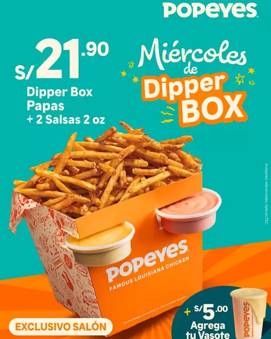 Catálogo Popeyes | Miercoles de dipper box | 2026-10-01T00:00:00.000Z - 2026-10-28T00:00:00.000Z