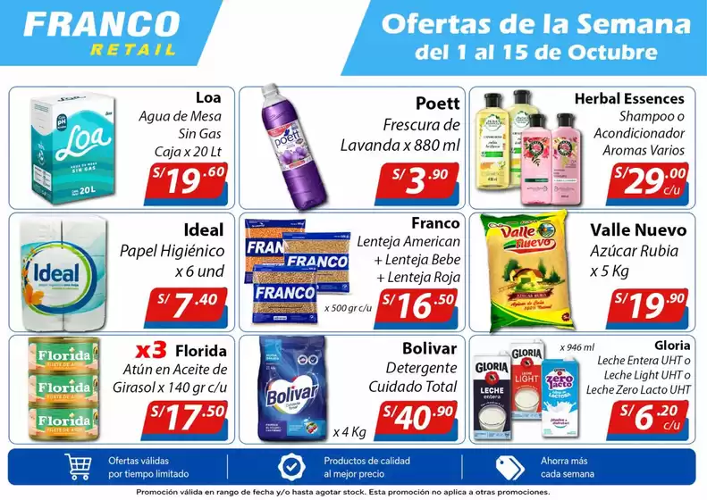 Catálogo Franco Supermercado | Ofertas de la semana | 2026-10-05T00:00:00.000Z - 2026-10-15T00:00:00.000Z