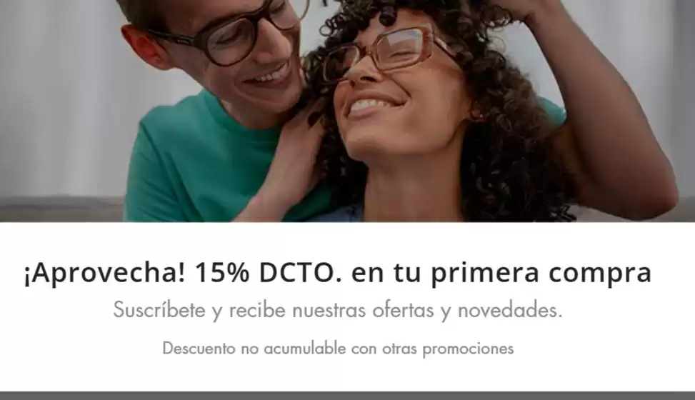 Aprovecha 15%dcto en tu primera compra