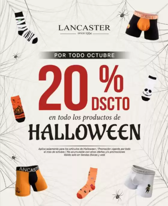 Catálogo Lancaster | 20% en todo los productos de halloween  | 2026-10-06T00:00:00.000Z - 2026-10-31T00:00:00.000Z