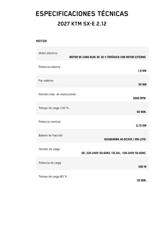 Catálogo KTM | 2027 ktm sx e 2 12 | 2026-10-07T00:00:00.000Z - 2026-10-21T00:00:00.000Z