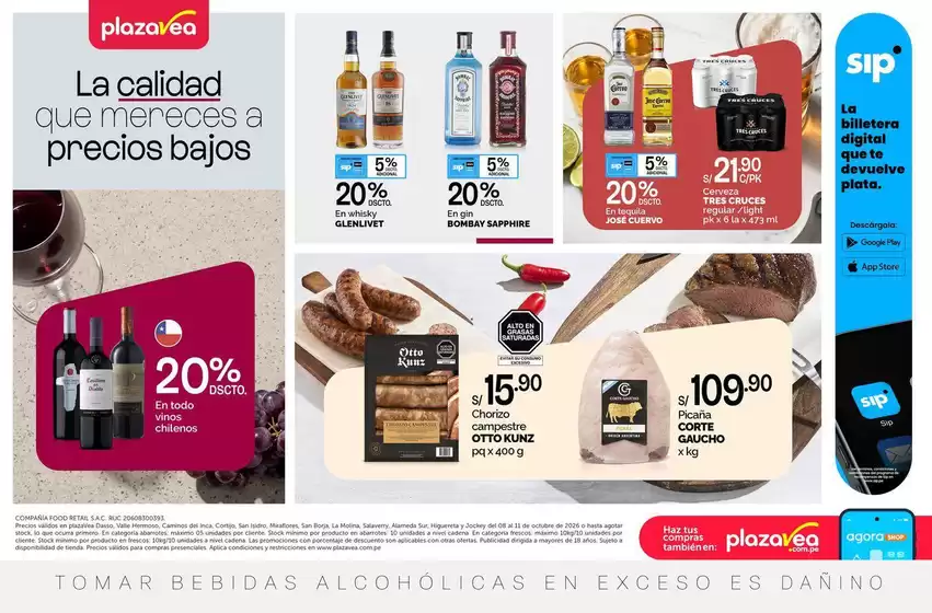 Catálogo Plaza Vea | AVISO TIENDAS SELECCIONADAS 1 | 2026-10-08T00:00:00.000Z - 2026-10-11T00:00:00.000Z