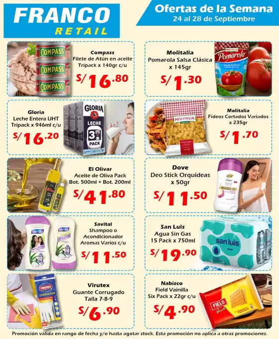 Catálogo Franco Supermercado | Franco Retail  | 2025-09-26T00:00:00.000Z - 2025-09-28T00:00:00.000Z